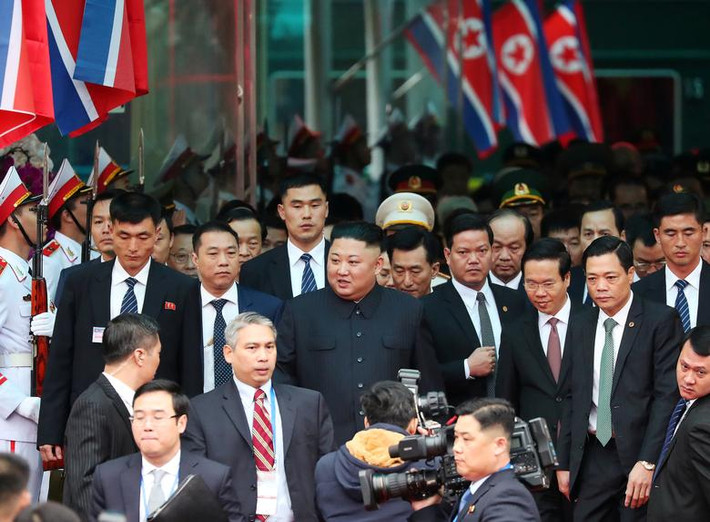 Chủ tịch Kim Jong-un đã nhận được sự đón tiếp trọng thể từ phía Việt Nam