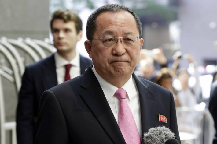 Bộ trưởng Ngoại giao Triều Tiên Ri Yong-ho. Ảnh: JT.