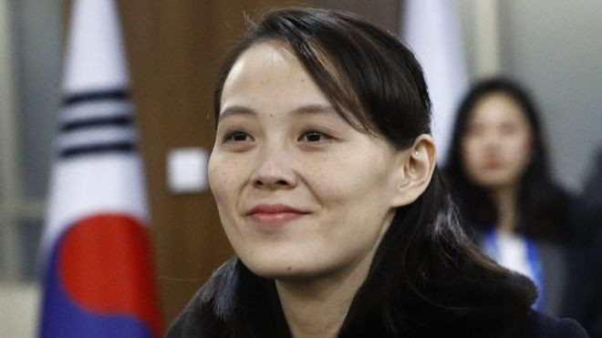 Bà Kim Yo Jong hiện là ủy viên dự khuyết của Bộ Chính trị Đảng Lao động Triều Tiên. Ảnh: BBC.