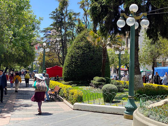 Lối đi bộ Prado ở trung tâm La Paz.
