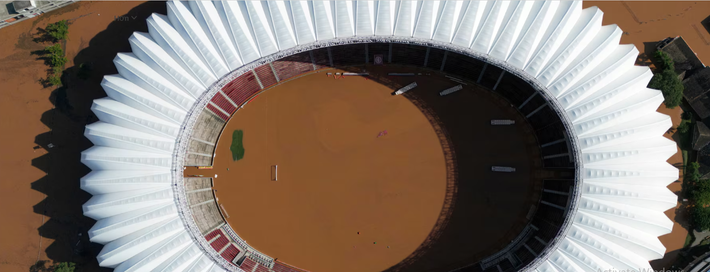 Sân vận động Beira-Rio bị ngập ở Rio Grande do Sul ngày 7/5.