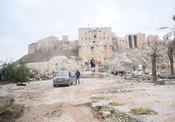 Khu Thành cổ Aleppo nhìn từ xa.