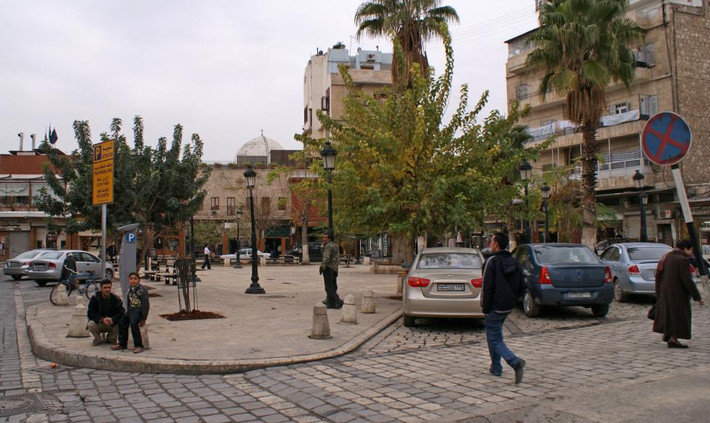 Cảnh thanh bình ở khu aj-Jdeideh, Thành cổ Aleppo, ngày 12/12/2009.