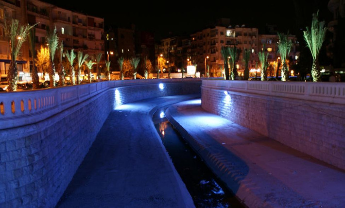 Một phần của dòng sông Queiq ở thành phố Aleppo trong bức ảnh chụp ngày 5/10/2010.