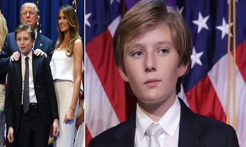 Barron thích mặc vest và có phong cách khá chững chạc từ khi còn nhỏ. (Nguồn ảnh: The Richest)