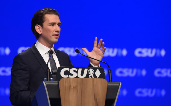 Ông Sebastian Kurz phát biểu tại đại hội Đảng Liên minh Xã hội Cơ đốc giáo (CSU) của Đức tại Munich ngày 4/11/2016. Ảnh: Zimbio.