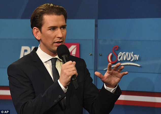Ngoại trưởng Áo Sebastian Kurz trả lời phỏng vấn ở thủ đô Vienna, Áo, ngày 15/10. Ảnh: AP.