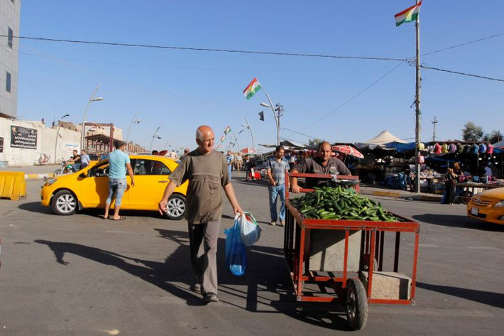Được biết, thị trấn Altun Kupri nằm trên trục đường nối thành phố Kirkuk với Erbil, thủ phủ của Khu tự trị Kurdistan ở miền bắc Iraq. Ảnh: Reuters.