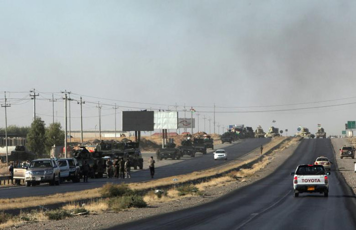 Trước đó, ngày 16/10, quân đội Iraq đã kiểm soát hoàn toàn thành phố Kirkuk từ tay dân quân người Kurd. Ảnh: Reuters.