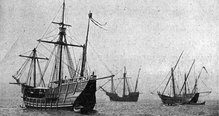 The Nina, the Pinta và the Santa Maria là ba con tàu trong đoàn thám hiểm của nhà hàng hải Columbus. Tên gọi chính xác của ba con tàu này là “la Santa Clara”, “la Pintada" và “la Gallega”. Ảnh: ATI.