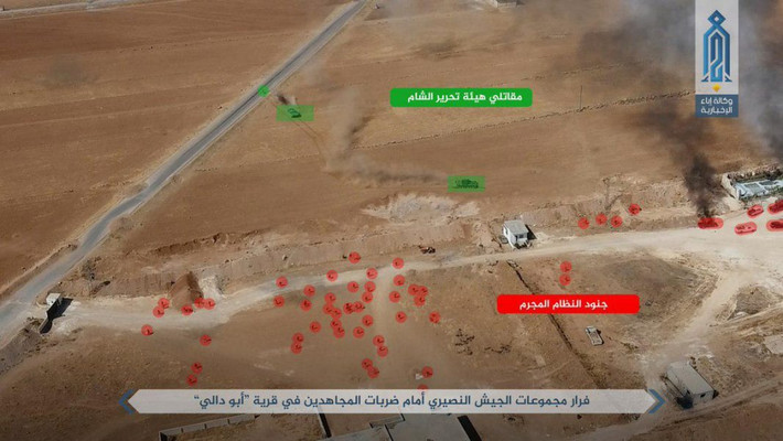 Al Masdar News đưa tin ngày 8/10, quân đội Syria thất thủ ở làng Abu Dali, Nam Idlib, giáp ranh với tỉnh Hama. Ảnh: AMN.