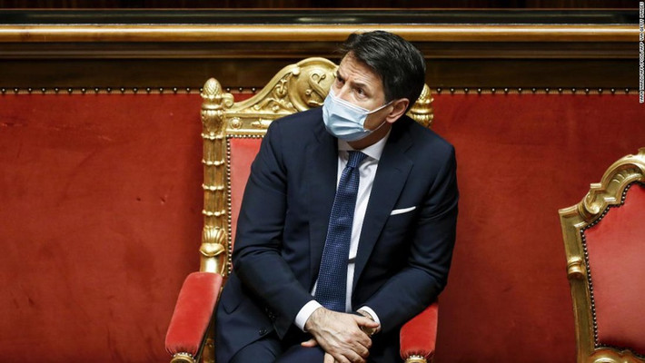 Quyết định từ chức của ông Conte được đưa ra giữa lúc Italy vẫn đang phải đối phó với dịch bệnh COVID-19. Ảnh: Reuters.