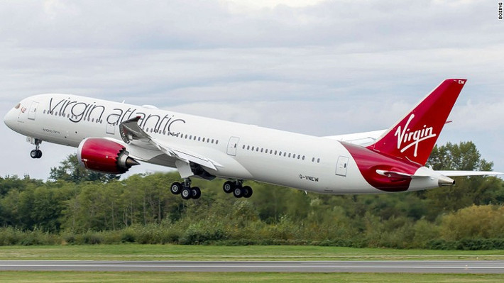 Góp mặt trong danh sách có hãng hàng không của Anh, Virgin Atlantic.