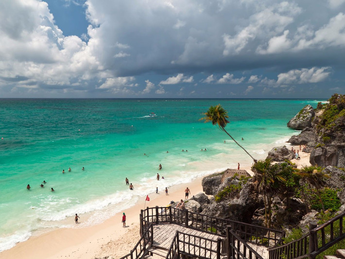 Cảnh đẹp mê hồn ở bãi biển Playa Paraiso, Tulum, Mexico. Nơi đây từng thu hút nhiều người nổi tiếng.