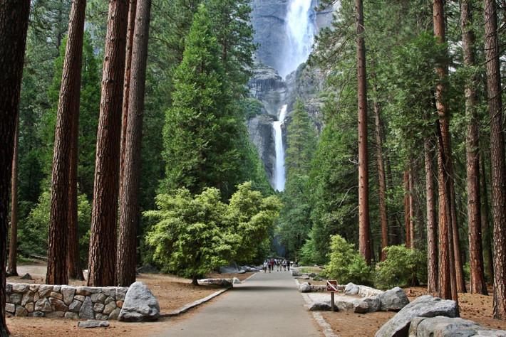 Thác Yosemite, nằm trong Công viên quốc gia Yosemite, có chiều cao ấn tượng 739 mét.