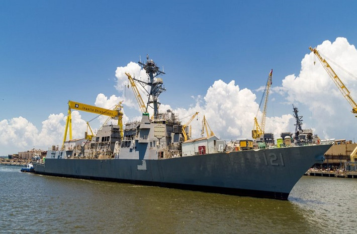 Tàu khu trục USS Frank E. Petersen Jr. được đặt theo tên của Trung tướng Frank E. Petersen Jr. người Mỹ gốc Phi thuộc lượng Thủy quân Lục chiến Mỹ và là tàu mới nhất trong lớp Arleigh Burke được Lầu Năm Góc khởi đóng từ tháng 2/2017. Ảnh: americansecuritytoday.com.