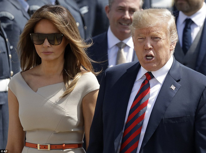 Vợ chồng Tổng thống Trump sau đó sẽ đến Lâu đài Windsor để gặp Nữ hoàng Anh Elizabeth II và dùng trà. Ảnh: AP.