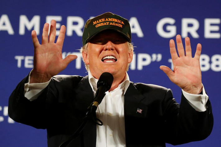 Tỷ phú Donald Trump trong cuộc vận động tranh cử ở Pensacola, bang Florida.