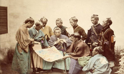 Các võ sĩ Samurai của tộc Chosyu trong bức hình chụp vào khoảng những năm 1860.