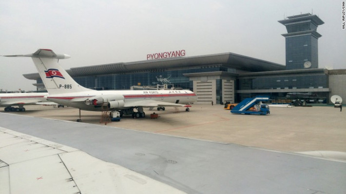 Quang cảnh sân bay Bình Nhưỡng ở Triều Tiên. Được biết, Air Koryo là hãng hàng không quốc gia của Cộng hòa Dân chủ Nhân dân Triều Tiên.