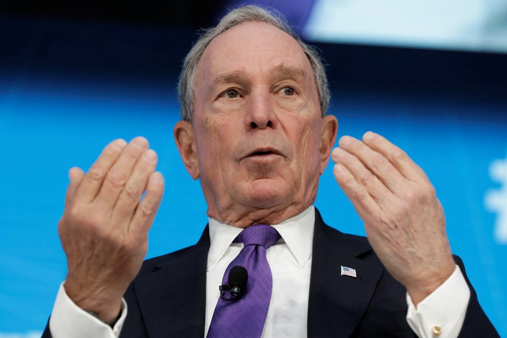 Hồi đầu năm, ông Bloomberg tuyên bố sẽ không ra tranh cử sơ bộ để làm ứng viên Đảng Dân chủ tranh cử tổng thống năm 2020. Ảnh: ABS-CBN News.