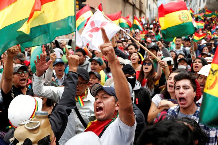 Tình trạng bất ổn tại Bolivia bùng phát kể từ khi ông Morales, 60 tuổi, tuyên bố đắc cử Tổng thống Bolivia nhiệm kỳ thứ tư hôm 20/10. (Nguồn ảnh: Reuters)