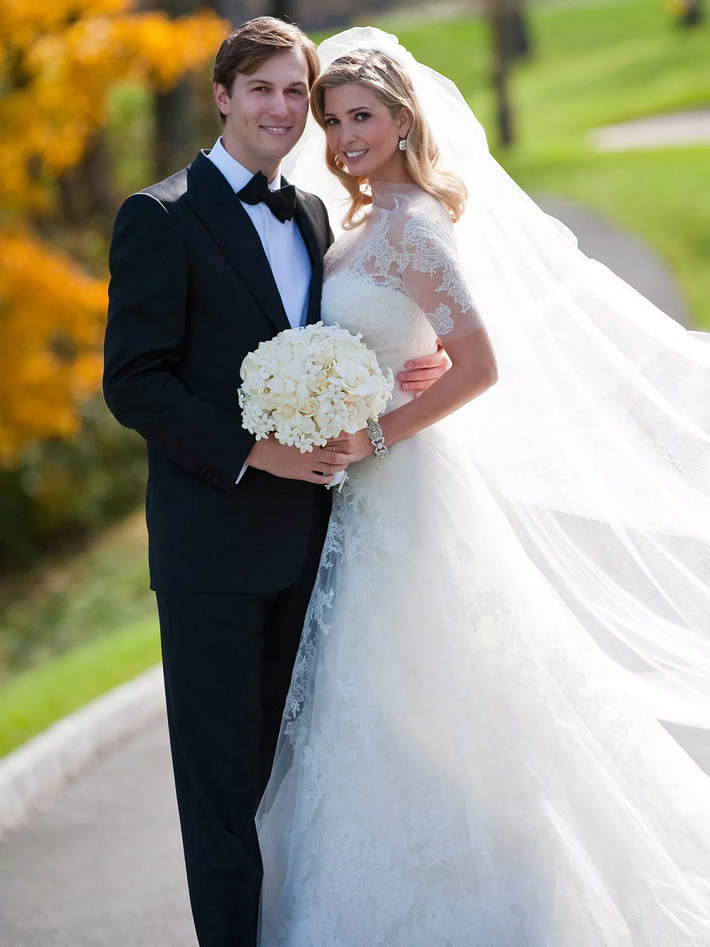 Jared và Ivanka kết hôn vào năm 2009 trong đám cưới được tổ chức tại Câu lạc bộ Golf Quốc gia Trump ở New Jersey. Ảnh: Getty.