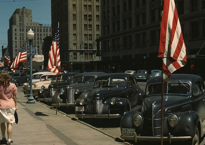 Đường phố ở Nebraska năm 1942.