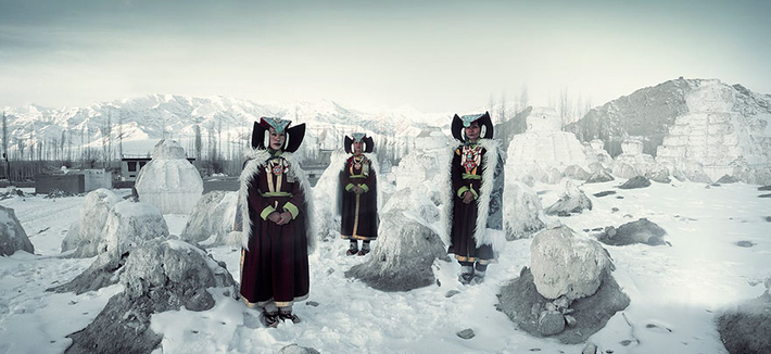 Những người phụ nữ Perak ở Ladakh, Ấn Độ.