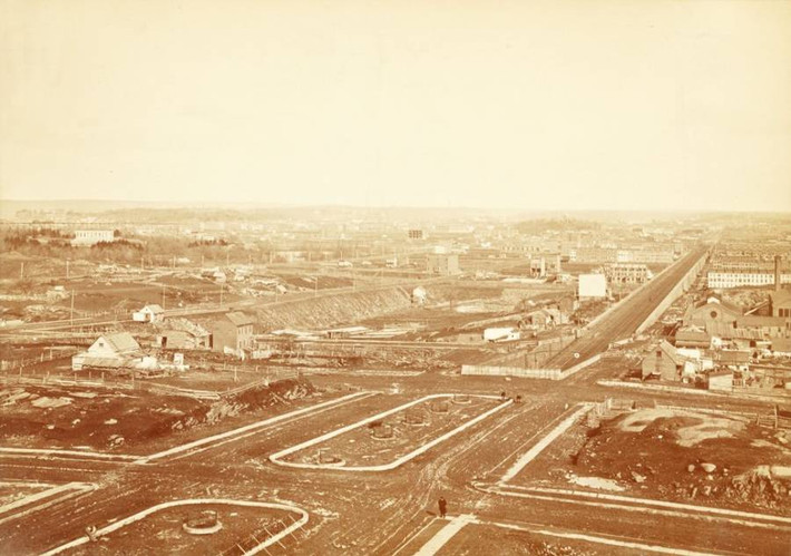 Carnegie Hill, vùng lân cận ở Thành phố New York, trong bức ảnh chụp năm 1882. Ảnh: ATI.