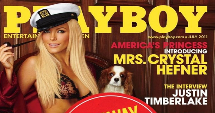 Người mẫu Crystal xuất hiện trên trang bìa của tạp chí Playboy vào tháng 7/2011. Ảnh: BI.