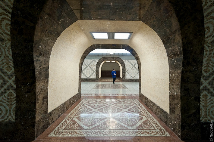 Một góc bên trong hệ thống tàu điện ngầm Almaty Metro. Ảnh: ER.