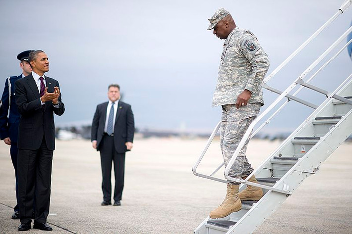 The Guardian cho biết, tướng Austin nhận được sự ngưỡng mộ của chính quyền Obama vì sự cống hiến của ông trong công việc. Ảnh: Bộ Quốc phòng Mỹ.