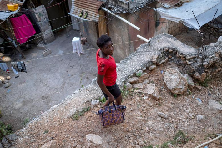 Một khu dân cư ở Port-au-Prince ngày 17/7.