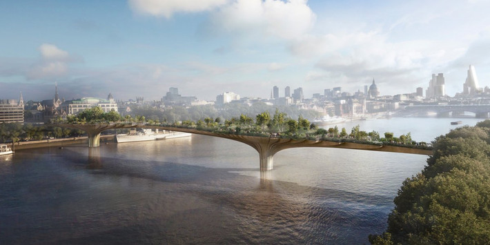 Được biết, chính quyền London (Anh) từng muốn xây dựng một công viên tương tự mang tên Garden Bridge nằm trên sông Thames. Tuy nhiên, Thị trưởng Sadiq Khan đã hủy bỏ dự án này vào tháng 8/2017. Ảnh: BI.
