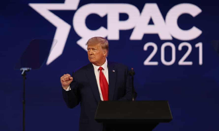 Ông Trump tiếp tục từ chối công nhận việc ông đã thua Tổng thống Joe Biden trong cuộc bầu cử hồi tháng 11/2020. Ảnh: The Guardian.