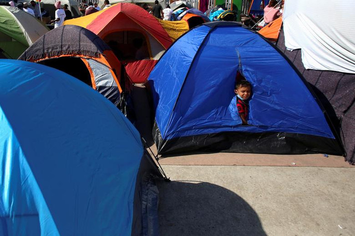 Khu trại tạm bợ của người di cư ở Tijuana, Mexico, ngày 27/2/2021.