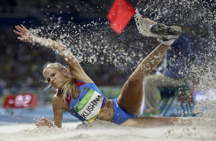 Nữ VĐV thể thao Darya Klishina tại Olympic mùa hè XXXI Rio de Janeiro.