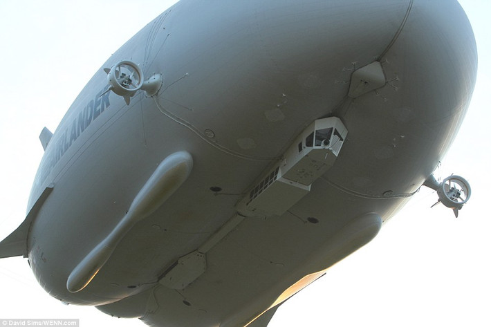 Cấu tạo của Airlander 10 là sự kết hợp của khinh khí cầu, máy bay và trực thăng.