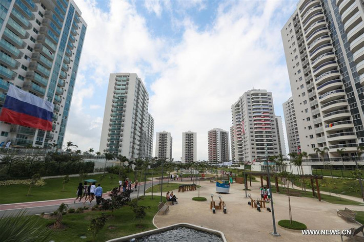 Quang cảnh làng Olympic ở thành phố Rio de Janeiro, Brazil. Bức ảnh được chụp ngày 2/8.