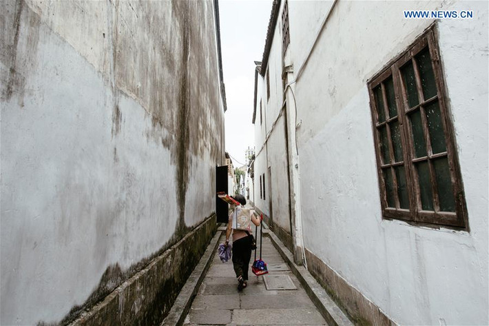 Một con ngõ nhỏ ở thành phố Hàng Châu.