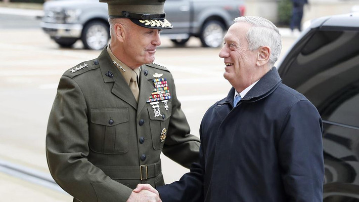 Được biết, Bộ trưởng Quốc phòng Mỹ James Mattis sinh ngày 8/9/1950 tại Pullman, Washington. Ông đã phục vụ trong Quân đội Mỹ suốt 44 năm. Ảnh: The National.