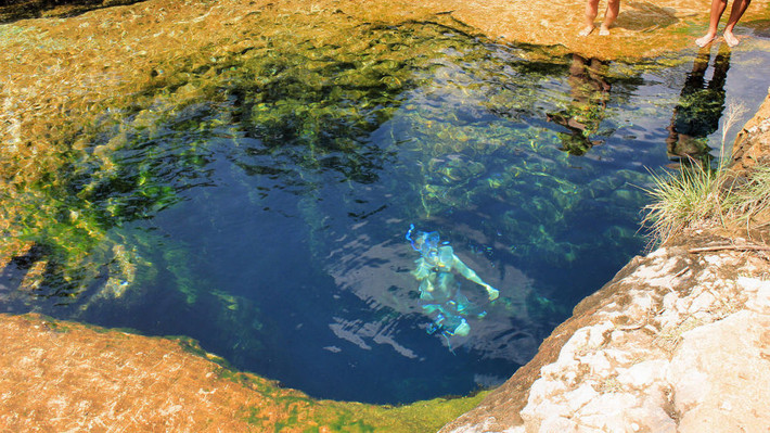 Giếng không đáy Jacob nổi tiếng ở Wimberley, bang Texas, Mỹ.