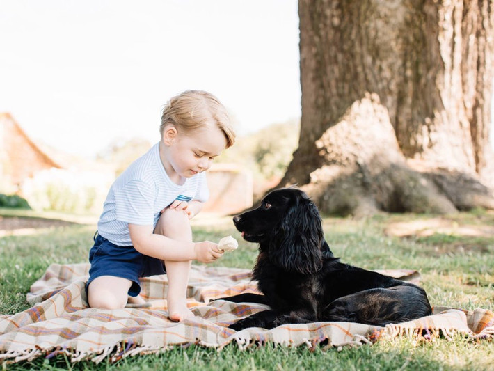 James thường dành thời gian chơi với các con của chị gái mình, Công nương Kate Middleton. Trong ảnh là Hoàng tử "nhí" George.