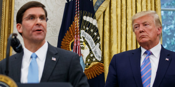 Truyền thông Mỹ từng đưa tin ông Esper đã bất đồng với Tổng thống Trump về việc điều động quân đội nhằm trấn áp các cuộc biểu tình vào mùa hè vừa qua. Ảnh: AP.