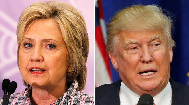4 năm trước, bà Hillary Clinton được dự báo đã cầm khá chắc trong tay 268 phiếu đại cử tri so với 203 phiếu của ông Trump và hai người chỉ phải cạnh tranh giành 67 phiếu còn lại. Tuy nhiên, kết quả cuối cùng, bà Hillary chỉ giành được tổng cộng 227 phiếu còn ông Trump giành tới 304 phiếu, qua đó trở thành chủ nhân Nhà Trắng. Ảnh: Reuters.