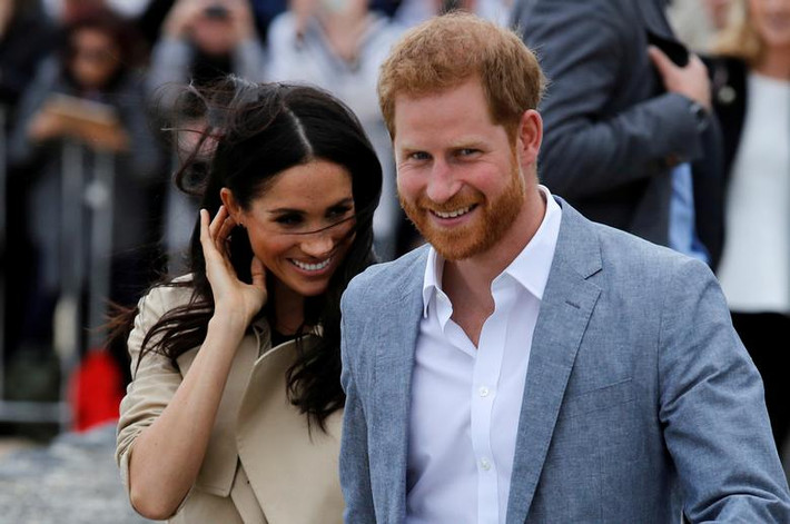 Hoàng tử Harry và Công nương Meghan Markle trong chuyến thăm Melbourne, Australia, ngày 18/10/2018.