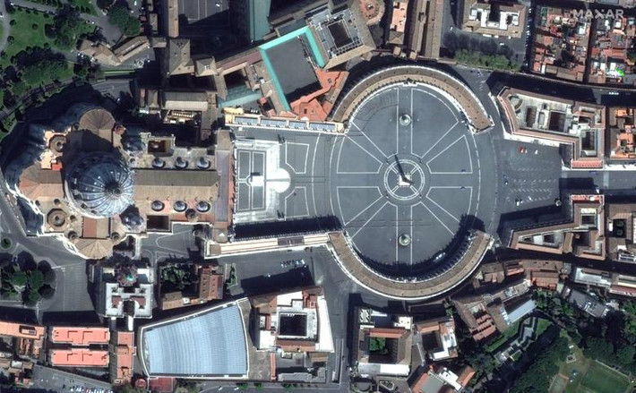 Quảng trường St. Peter ở thành phố Vatican hôm 5/4.