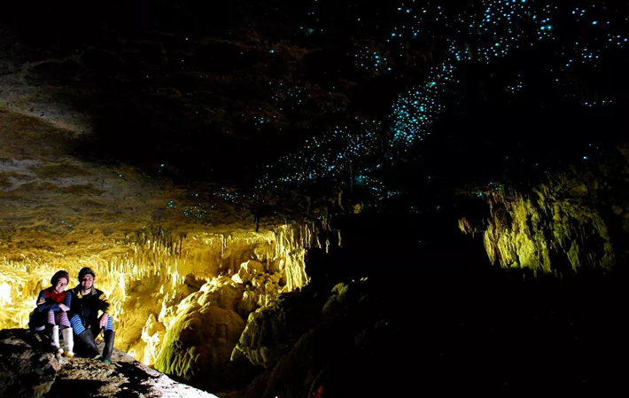 Hang động đom đóm kỳ ảo Waitomo ở New Zealand thu hút đông đảo du khách tham quan. Hang động này được tộc trưởng tộc người Maori - Tane Tinorau - tìm thấy lần đầu tiên vào năm 1887.