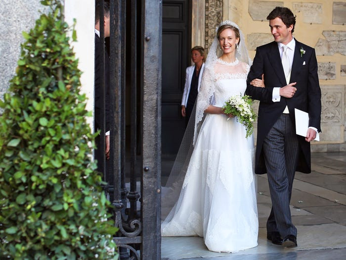 Hôn lễ của Hoàng tử Bỉ Amedeo và nhà báo Elisabetta Rosboch von Wolkenstein tại Rome (Italy) vào năm 2014.